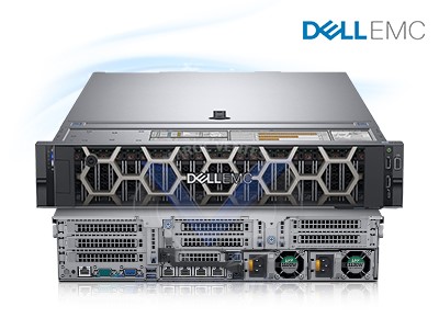 Poweredge R740 serveur a double processeurs 128 GB RAM HDD 3X 300GGb SAS 210-AKXJ-C1